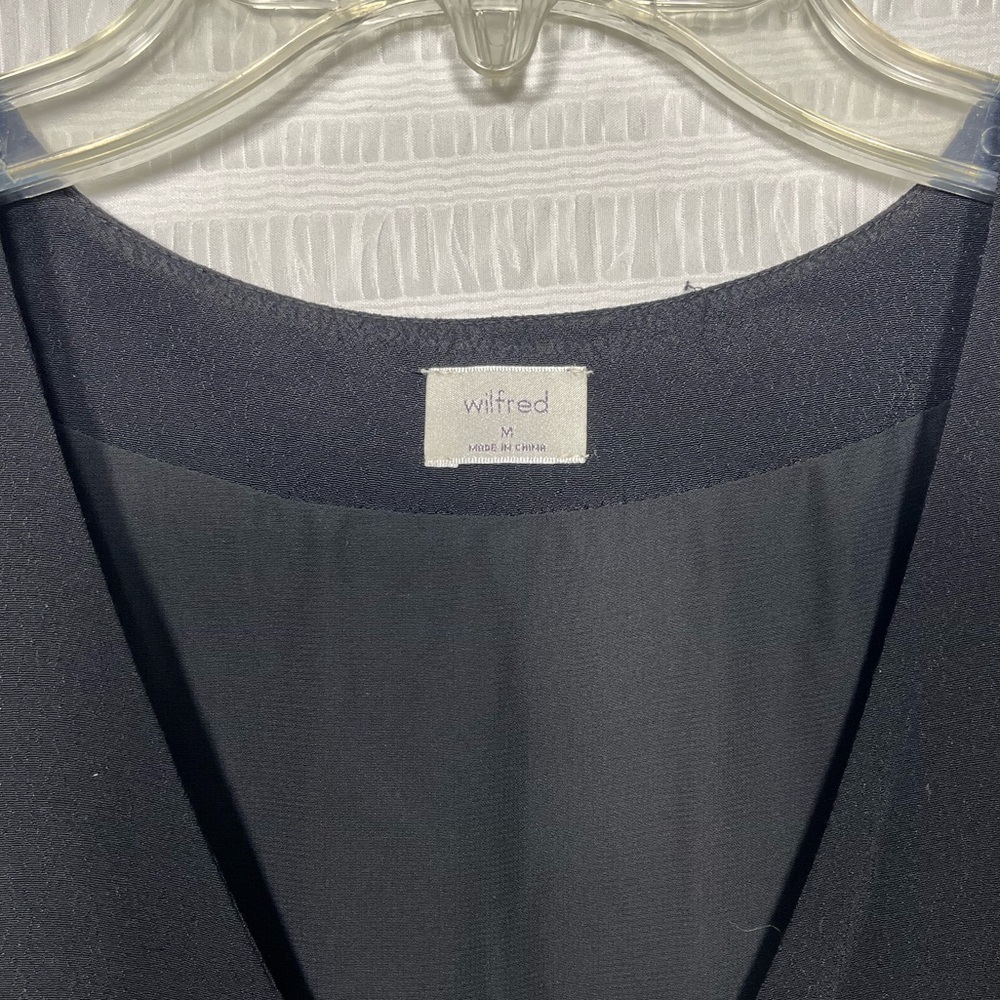 Aritzia Wilfred Libretto Black Midi Dress Size Medium - Picture 3 of 13